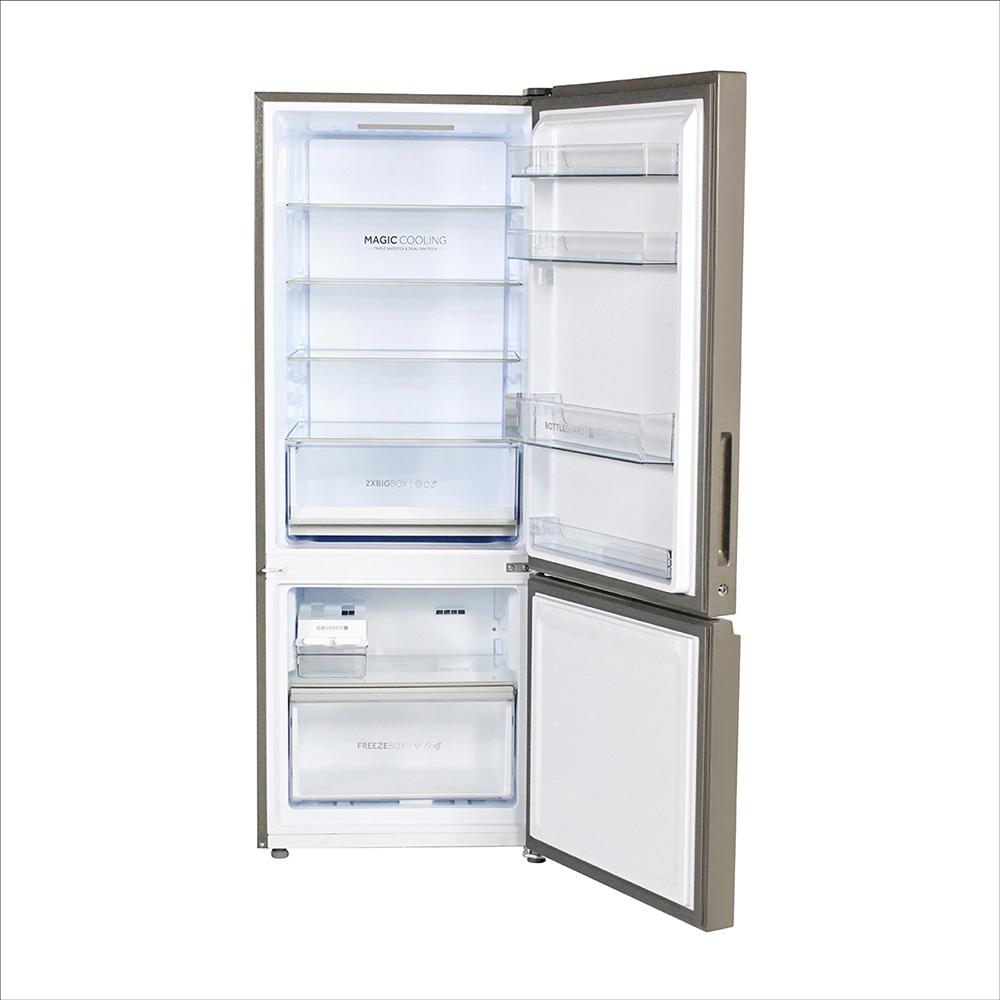 Haier 325L 3 Star Brushline Silver Bottom Mount Refrigerator